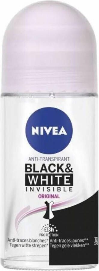 NIVEA Deodorant Roller Invisible For Black & White Clear 50 ml