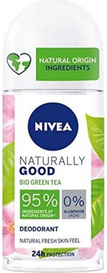 NIVEA Naturally Good Green Tea Vrouwen Rollerdeodorant 50 ml 1 stuk(s)