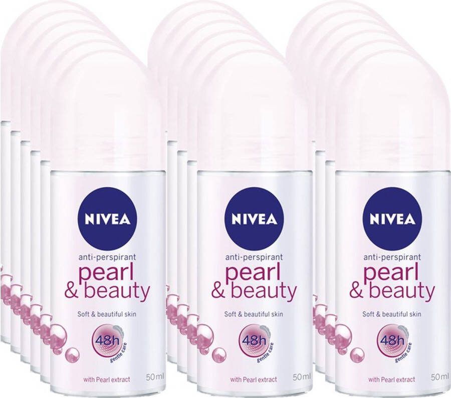 NIVEA Deodorant Roller Pearl & Beauty Voordeelverpakking 18 x 50 ml
