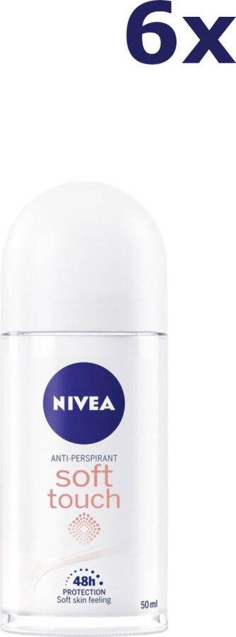 NIVEA Deodorant Roller Soft Touch [6 x 50 ml]