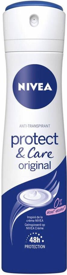 NIVEA Deodorant Spray Protect & Care 3x 150 ml Voordeelverpakking