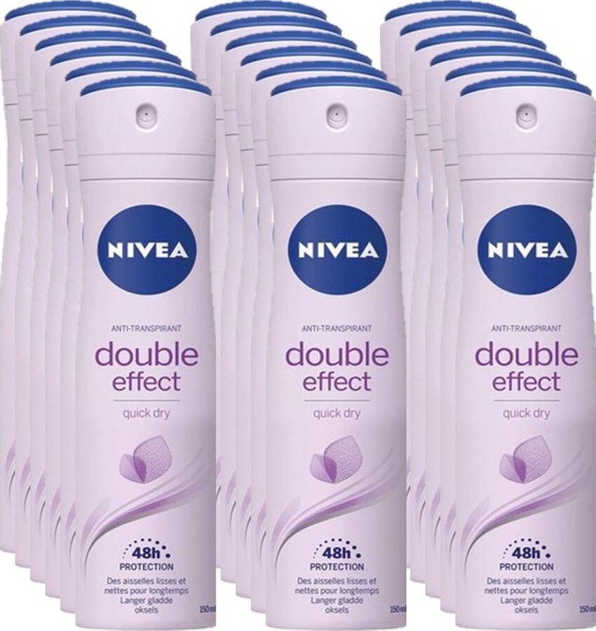 NIVEA Deospray Double Effect Voordeelverpakking 18 x 150 ml
