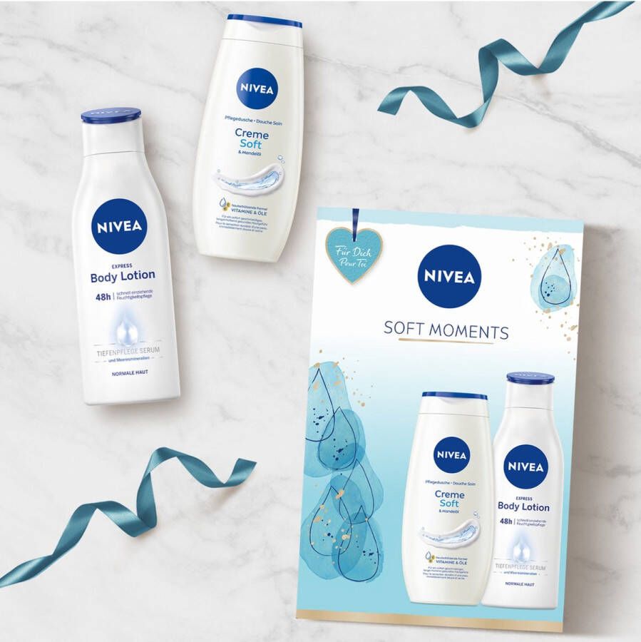 NIVEA douchegel bodylotion- soft moments- geschenkset