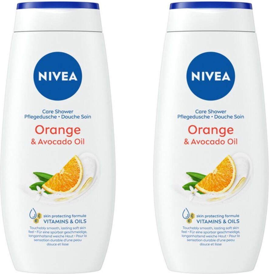 NIVEA Douchegel Care & Orange 2 x 250 ml