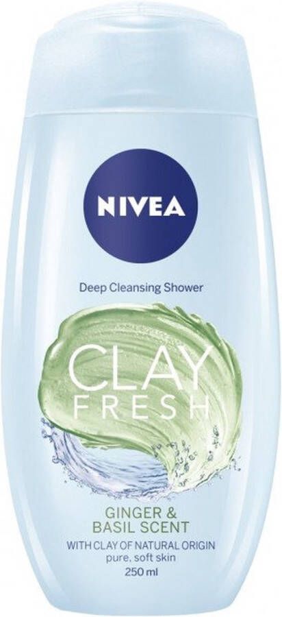 NIVEA Douchegel Clay Fresh Gember & Basilicum 250 ml