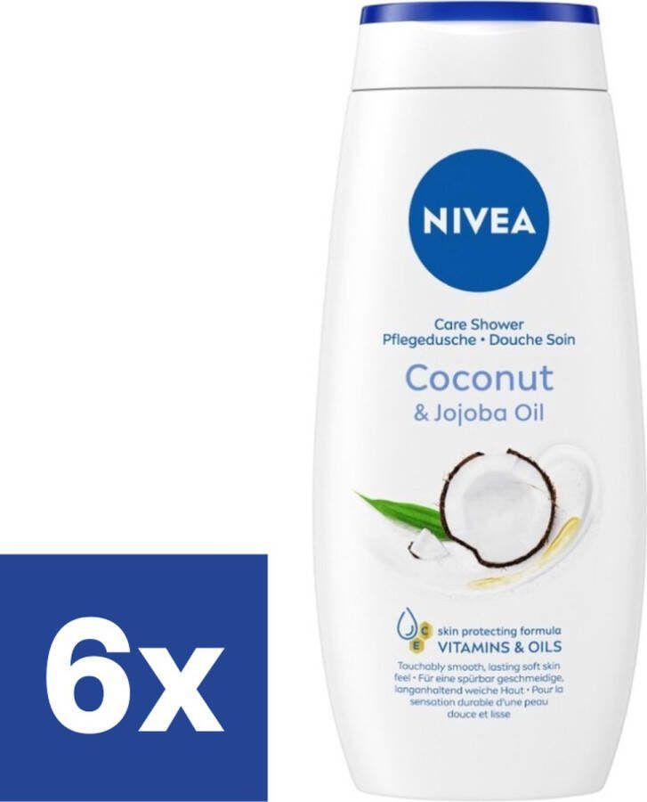 NIVEA Douchegel Coconut & Jojoba Oil 6 x 250 ml