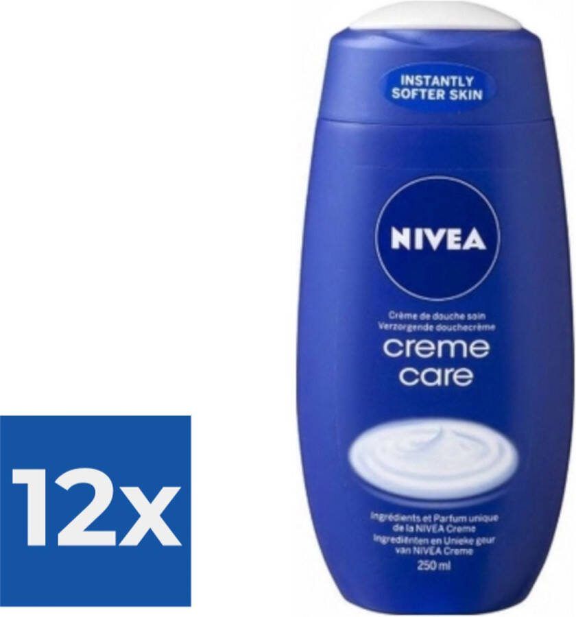 NIVEA Douchegel Creme Care 250 ml Voordeelverpakking 12 stuks