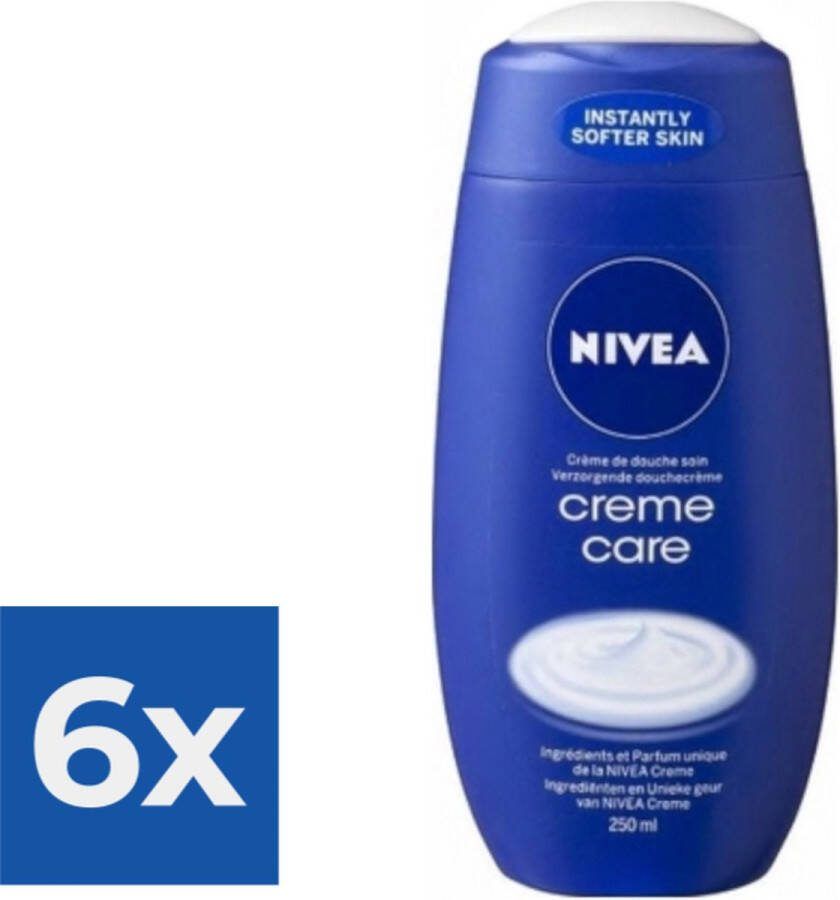 NIVEA Douchegel Creme Care 250 ml Voordeelverpakking 6 stuks