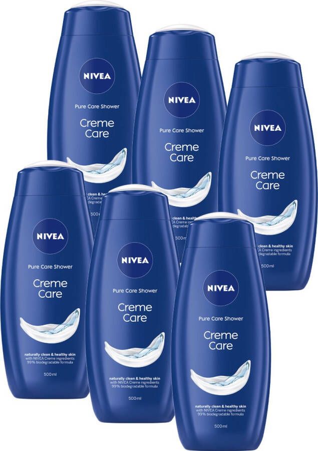 NIVEA Douchegel Creme Care 6 x 500 ML voordeelverpakking