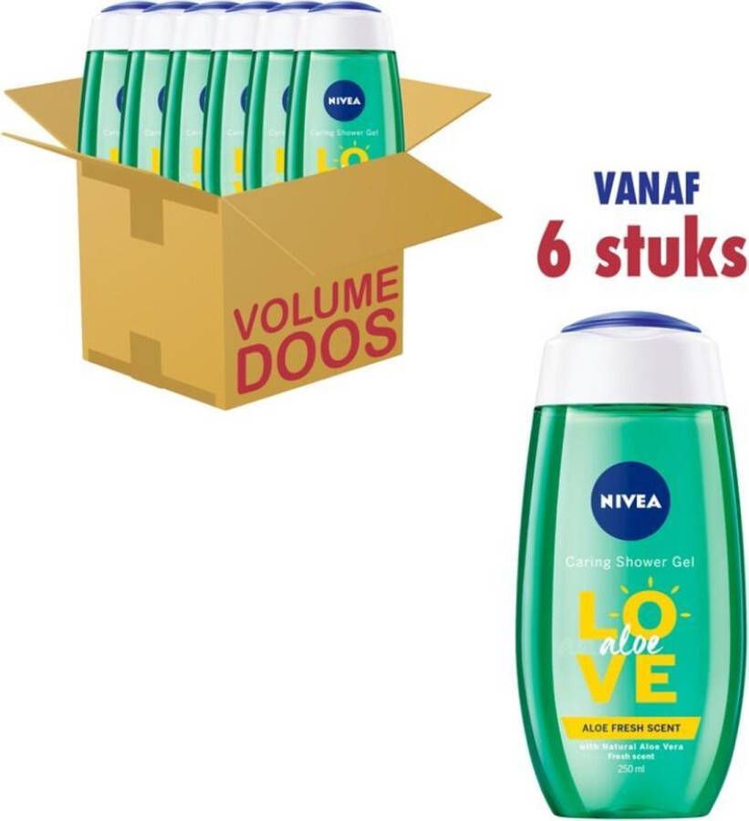 NIVEA Douchegel Love Aloe 6 x 250 ml