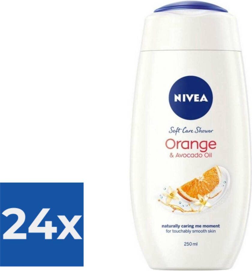 NIVEA Douchegel Orange & Avocado Oil 250 ml Voordeelverpakking 24 stuks