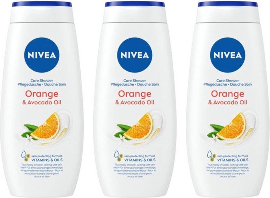 NIVEA Douchegel Orange & Avocado Oil 3 x 250 ml