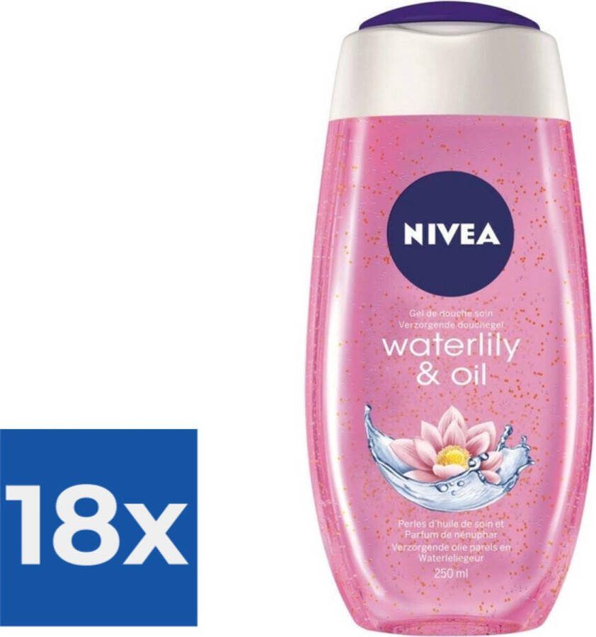 NIVEA Douchegel Waterlily & Oil 250 ml Voordeelverpakking 18 stuks