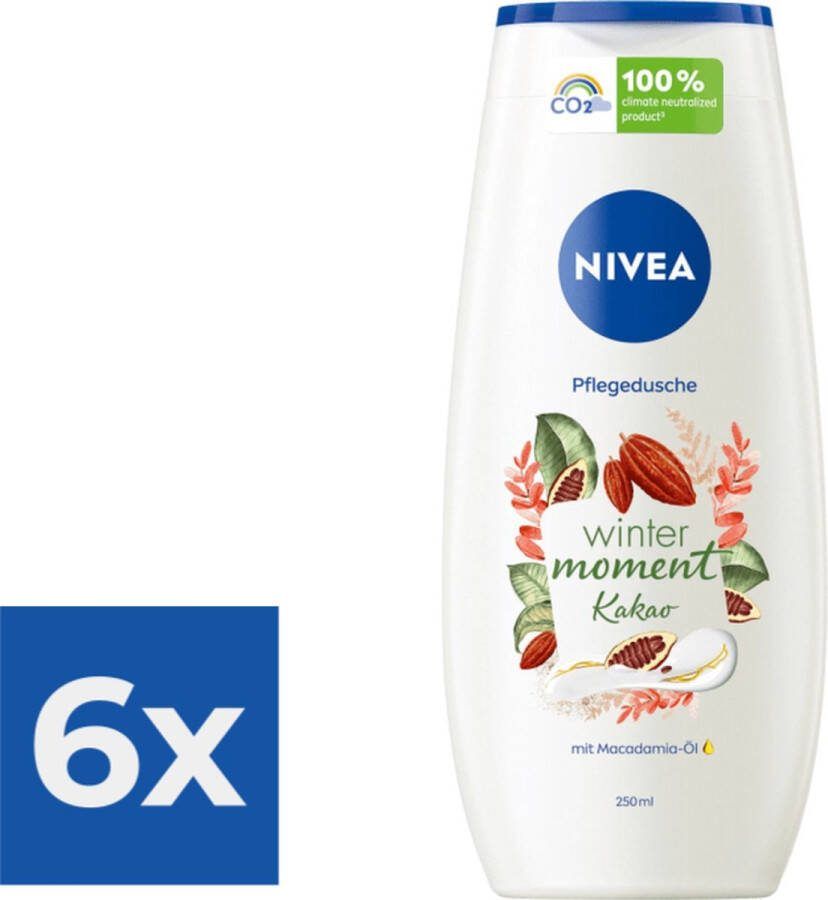 NIVEA Douchegel  Winter Moment Cacao 250 ml Voordeelverpakking 6 stuks