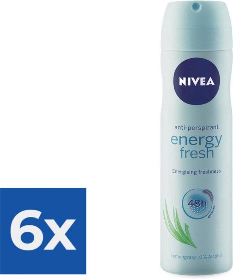 NIVEA Energy Fresh Deodorant Voordeelverpakking 6 stuks