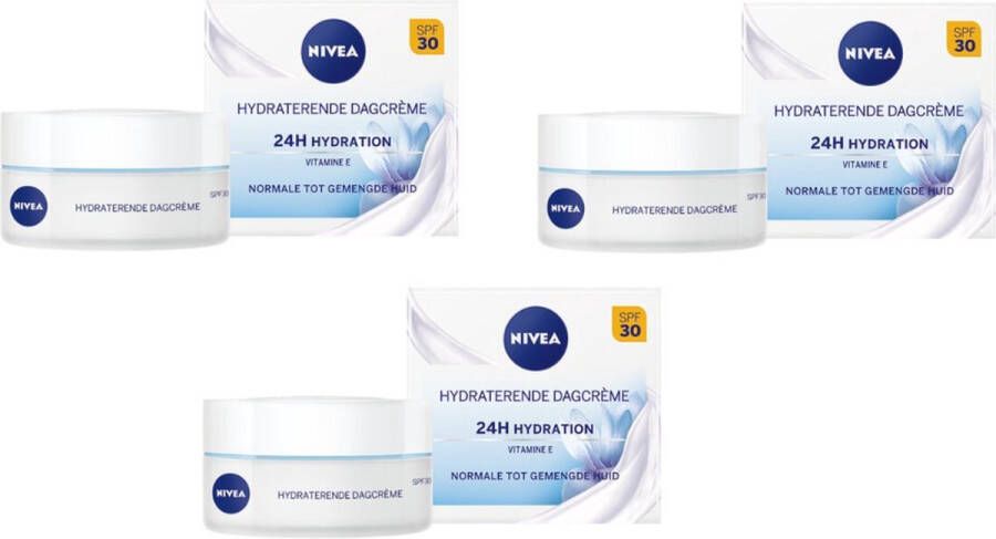 NIVEA Essentials Hydraterende Dagcrème 3x50ml Voordeelverpakking