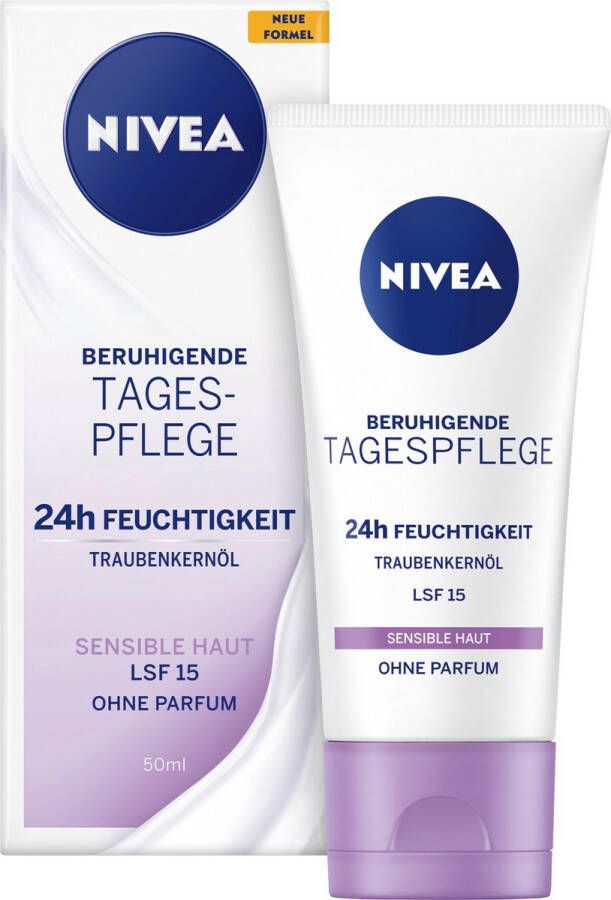 NIVEA Essentials Sensitive Dagcrème SPF 15 3x 50 ml Voordeelverpakking
