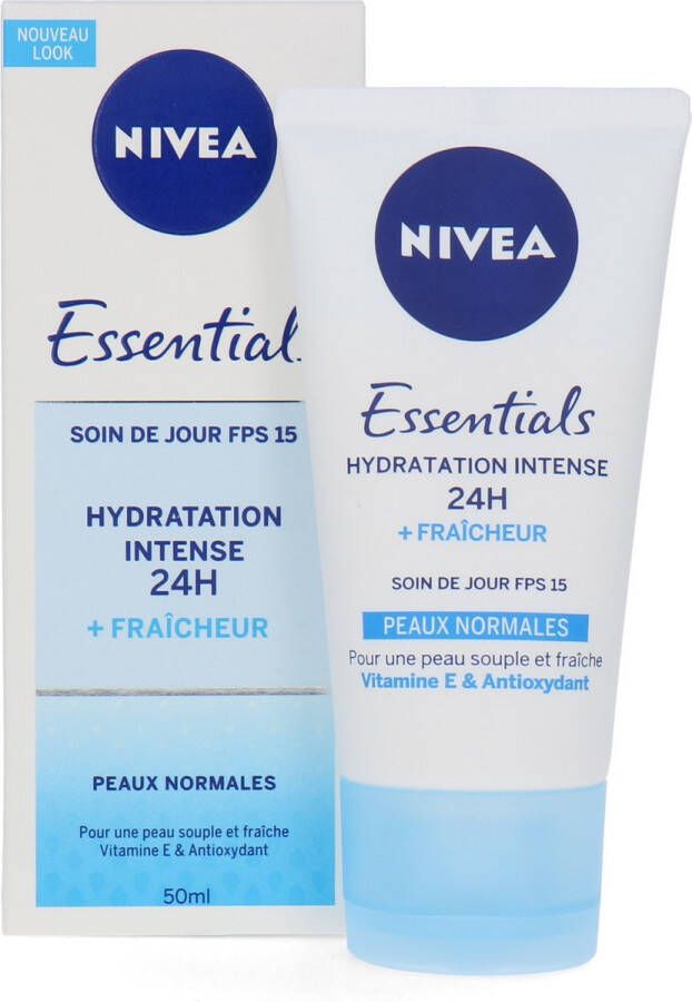 NIVEA Essentials SPF 15 24H Hydration Dagcrème 50 ml (Franse tekst)