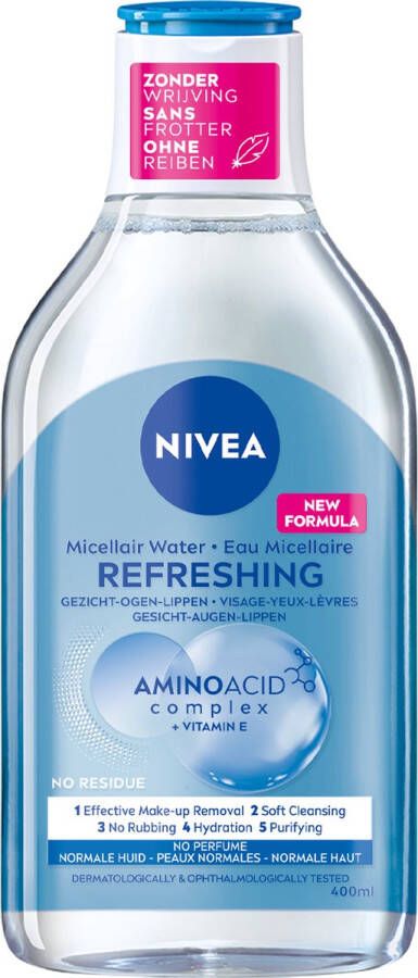 NIVEA Essentials Verfrissend & Verzorgend Micellair Water Micellair water Normale huid Aminozuren Vitamine E 400 ml