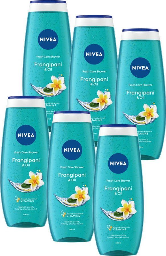 NIVEA Frangipani & Oil Shower Gel Douchegel Bevat vitamine C en vitamine E Voordeelverpakking 6 x 500 ml