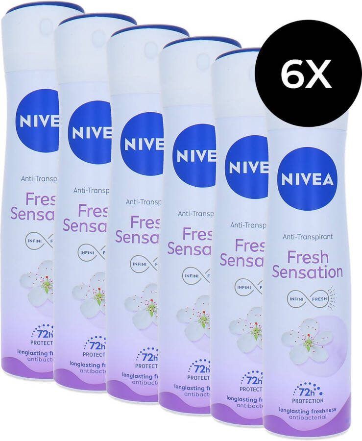 NIVEA Fresh Sensation Deodorant Spray 6 x 150 ml