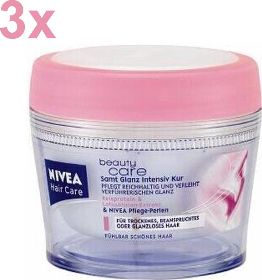 NIVEA Hair Care Beauty Care Haarmasker 3x 200ml Voordeelverpakking