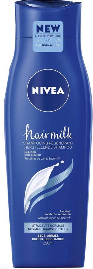NIVEA Hairmilk Herstellende Shampoo voor Normaal Haar 1 x 250 ml