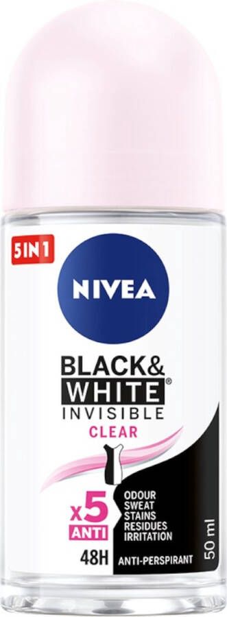 NIVEA _invisible Black&white Antyperspirant W Kulce 48h Clear 50ml