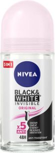 NIVEA Invisible For Black & White Clear 6 x 50 ml Voordeelverpakking Deodorant Roller