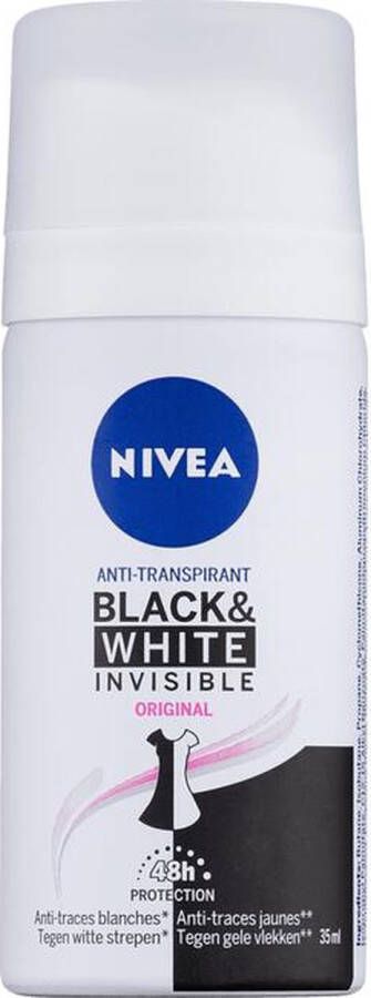NIVEA Invisible For Black & White Clear Deodorant Spray Mini 48 x 35ML Voordeelverpakking