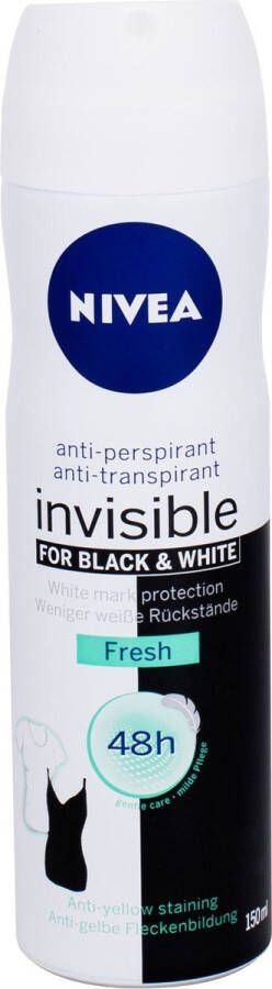 NIVEA Invisible For Black & White Fresh Antiperspirant 150 ml