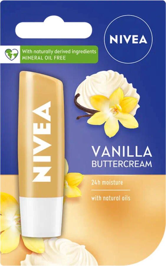 NIVEA Labello Vanilla & Buttercream Lippenbalsem 5.5 ml Lipbalsem Lipbalm Lipverzorging
