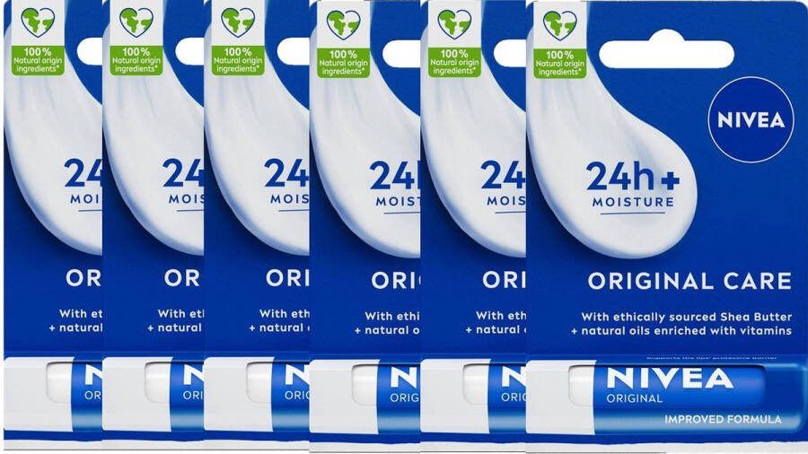 NIVEA Lippenbalsem Original Care 6 x 5.5 ml