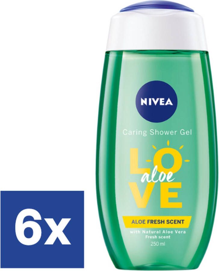 NIVEA Love Aloe Vera Douchegel 6 x 250 ml