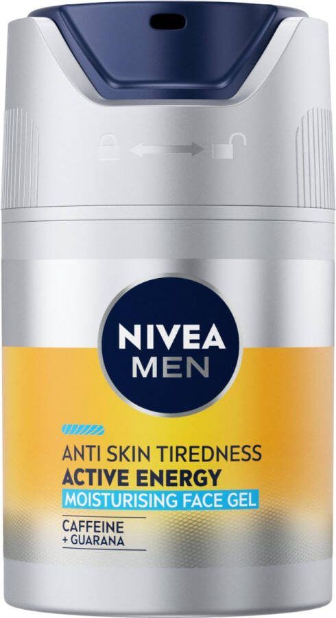 NIVEA MEN Active Energy Wake-up Gezichtsgel Droge huid Met cafeïne Hydraterend en verstevigend Crème- 50 ml
