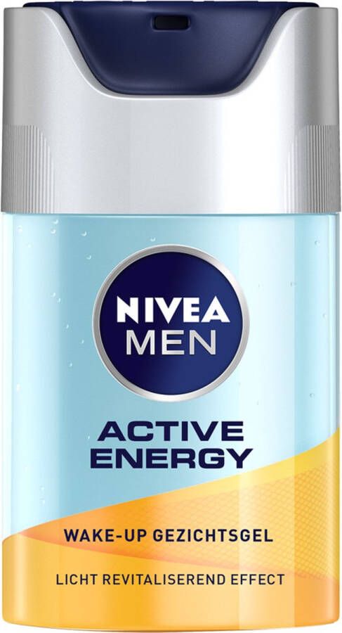 NIVEA MEN Active Energy Wake-up Gezichtsgel Droge huid Met cafeïne Hydraterend en verstevigend Crème- 50 ml