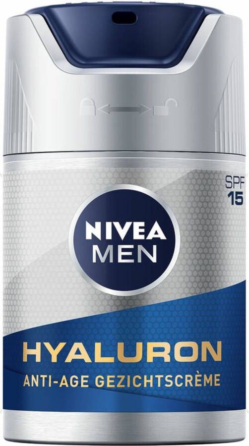 NIVEA MEN Anti-Age Gezichtscrème Normale en rijpe huid SPF 15 Met hyaluronzuur 50 ml