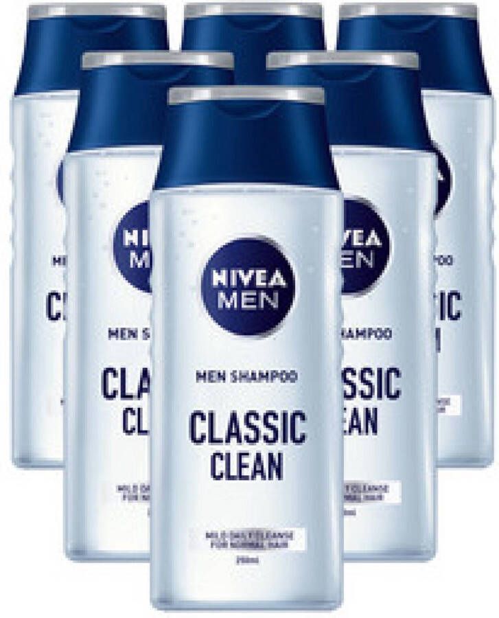 NIVEA Men Classic Clean shampoo 250 ml ( 6 x 250ml )