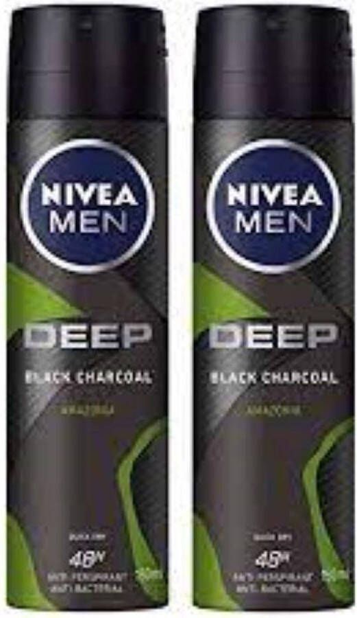 NIVEA MEN Deep Amazonia Deodorant Spray DUOPAK 2 x 150 ml