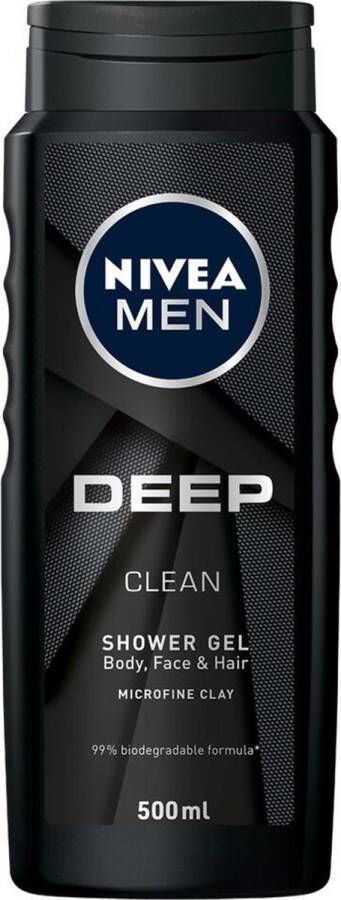 NIVEA MEN Deep Clean Douchegel 3-in-1 Shower Gel 500 ml