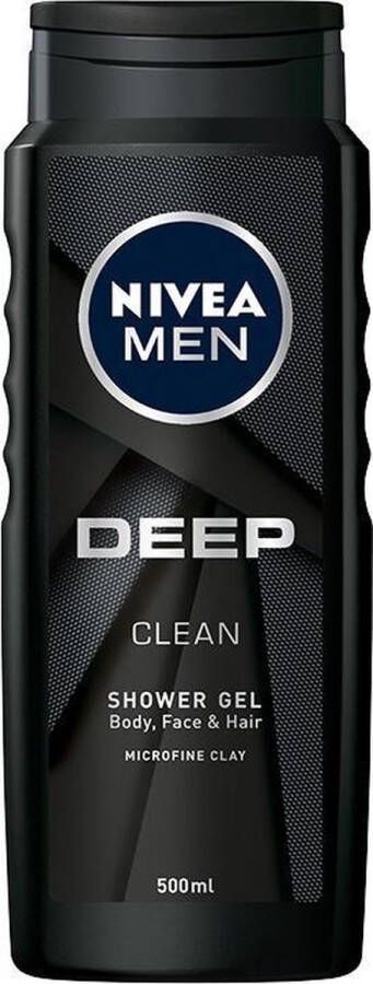 NIVEA Men Deep Clean Shower Gel For Face Body I