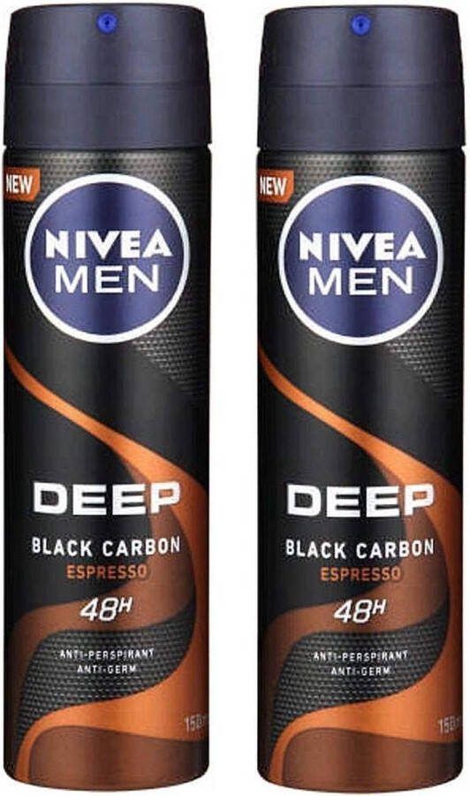 NIVEA MEN Deep Espresso Deodorant Spray DUOPAK 2 x 150 ml