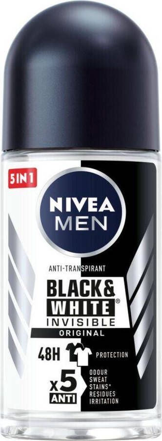 NIVEA Men Deodorant Roller Invisible for Black & White 50 ml