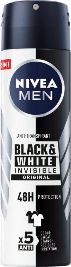 NIVEA Men Deodorant Spray Invisible for Black & White 150 ml