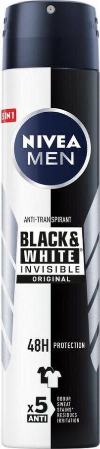 NIVEA Men Deodorant Spray Invisible for Black & White 200 ml