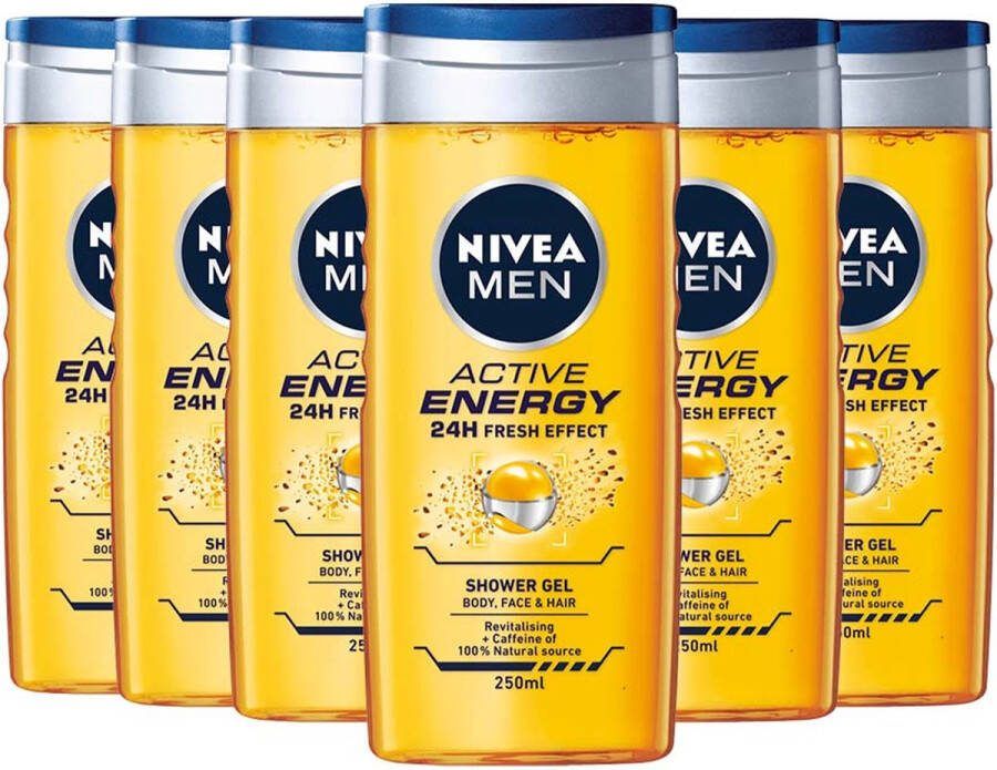 NIVEA Men Douchegel Active Energy 6 x 250 ml