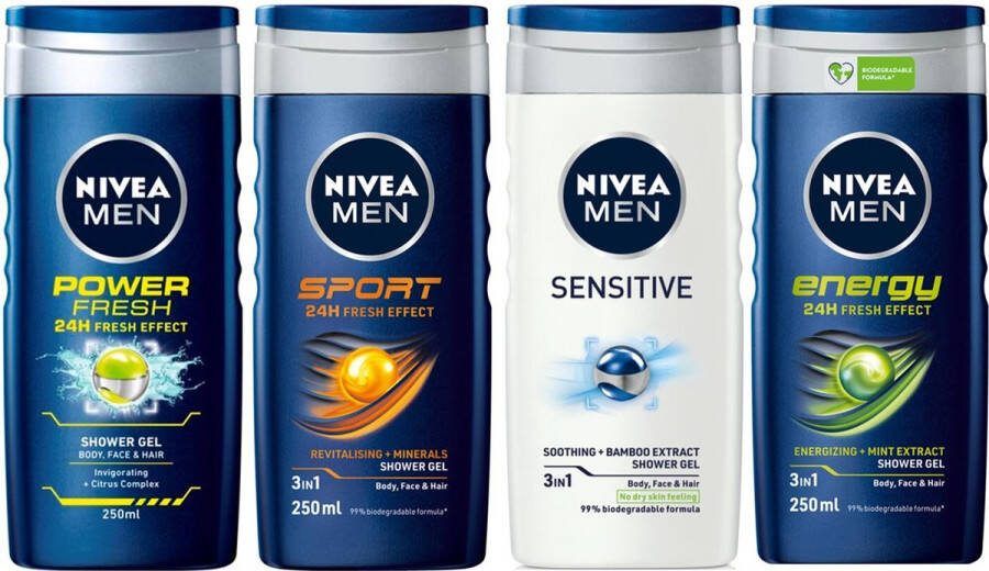 NIVEA Men Douchegel MIX Sport Senitive Power Fresh Energy