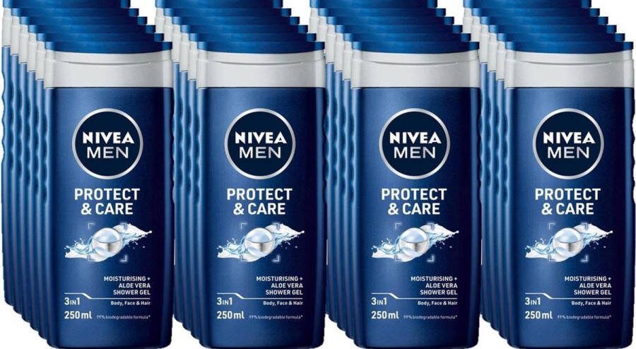 NIVEA Men Douchegel Protect & Care 250ml Voordeelverpakking 24 stuks