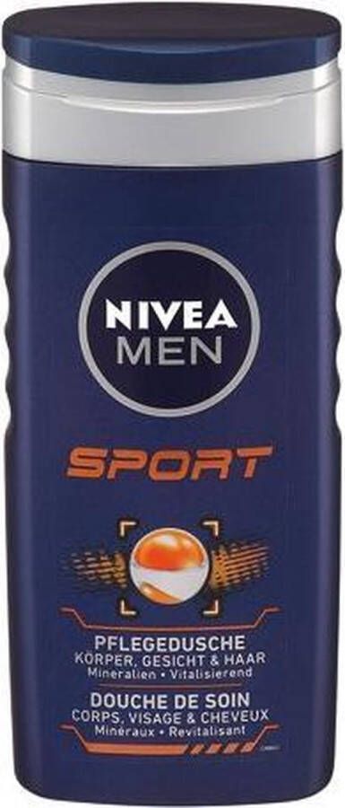 Nivea Men Sport 3in1 Douchegel Gezicht lichaam en haar 250ml Copy