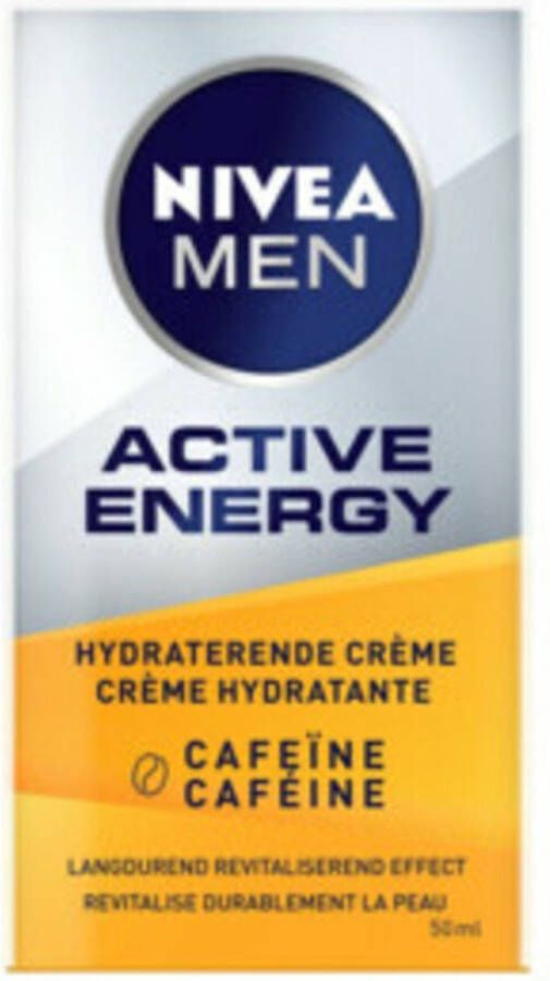 NIVEA MEN Active Energy Gezichtscrème Normale huid Met cafeïne en vitamine+ complex 50 ml